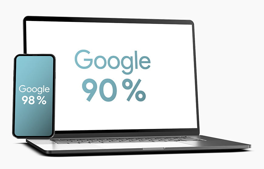 Googlen markkinaosuus Suomessa on 90 % tietokoneella ja 98 % mobiililaitteilla